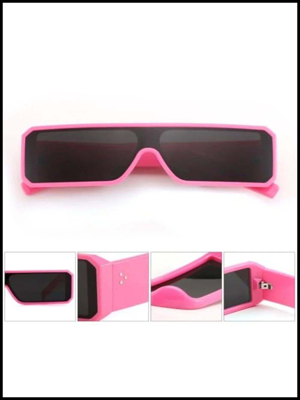 Rectangular Sunglasses, Slim Futuristic Small Y2K Shades UV400